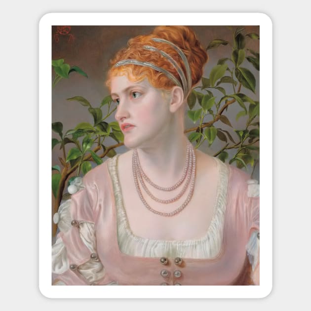 Mary Emma Jones by Frederick Sandys Magnet by Classic Art Stall